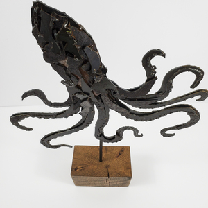 SOLD "Kraken" metal art sculpture by Brandon DeNormandie