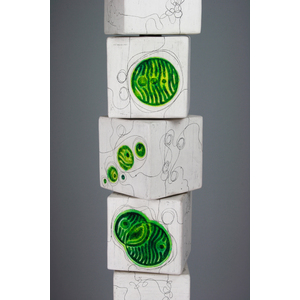 Living Green 9 Block Totem by Jeff Pender