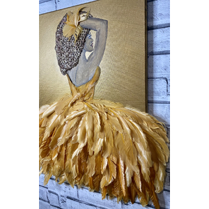 Gold Leaf Feather Princess  by Rolanda Hudson