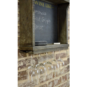 Wine Rack Chalkboard with Glass rack by Amy Manning