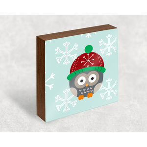 Winter Owl 8x8 Shout box/Wood Box by Eric Lee