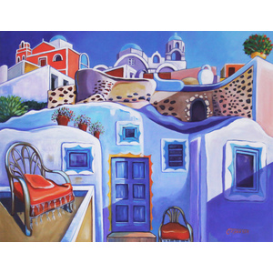 Artist Blank Notecards - Blue Dome Collection  by JACQUELINE CABESSA 