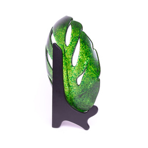 Miniature Monstera Leaf by Dana of Meraki Glass Art