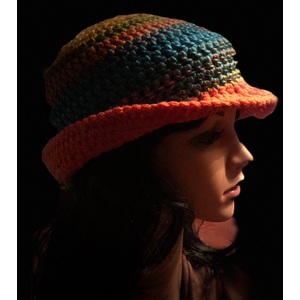 SOLD Women’s multi tone, floppy brim hat by Sherri Gold
