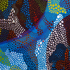 Voluptuous Coral | 48" x 48" by Nathalie Gribinski