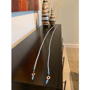 Mystic Lariat Necklace 55" with Sterling Silver, 6mm bead size by Jay Andrew Lensink