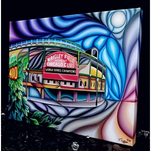 Wrigley Field- giclee print on stretched canvas by Peter Thaddeus
