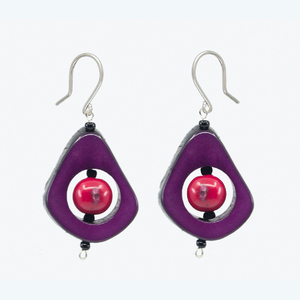 Cadence Tagua and Açai Seed Earrings by Ande Axelrod