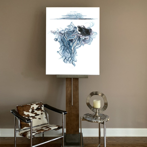 Don't forget to fly 40"x32" Embellished canvas print, limited edition by Karina Llergo