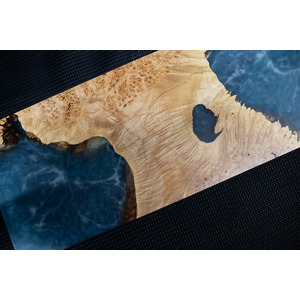 Maple and Blue Epoxy Wall Hanging by Adrian Vogel