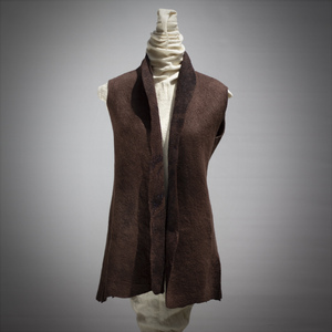 Vest Hand Felted, Nuno felt, Wool and Silk, Wearable art, Reversible by Jeanne Akita