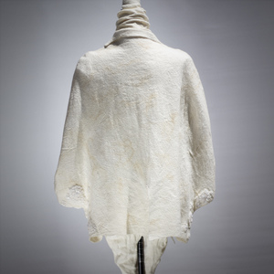  "Lunar nectar" Cape Hand Felted, Wool and Silk, Unique Wearable art, Reversible by Jeanne Akita