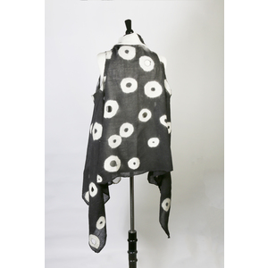 Holey Vest Black and White by Barbara  Poole