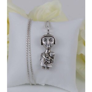 FAIRY DOLL Sterling Silver Handmade Necklace, Fine Art Doll  by Natalia Chebotar