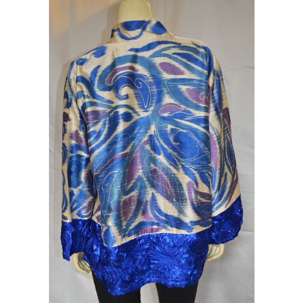 ArtZipper! Coats, Jackets & Vests, Royal Blue Raw Silk Jacket by Joyita ...