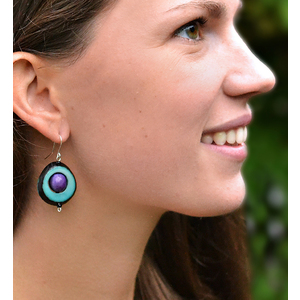 Cadence Tagua and Açai Seed Earrings by Ande Axelrod