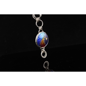 Abstract 3 Circle Cloisonne Enamel Necklace by Tonya Butcher