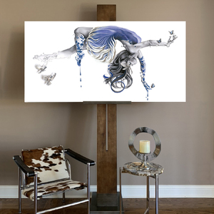 Fly by your own wings 60"x30" Embellished canvas print, limited edition by Karina Llergo