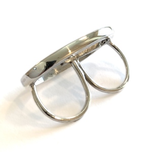 Intersect Sterling Silver 2-Finger Ring by Loret Gomez