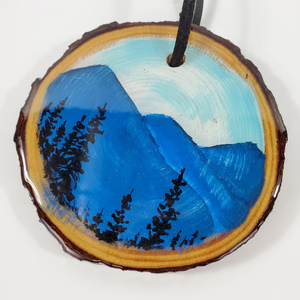 Blue Mountain wood art by Brandon DeNormandie