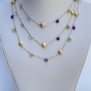 48” Multi Gemstone Necklace  by Barbara  Weinreb