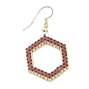 Romantic Hexagon Earrings by Ravit Stoltz