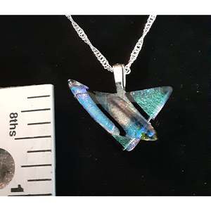 Karina's Fairy Wing Fused Glass Necklace by Kat Huddleston