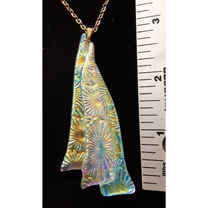 Dandelia's Fairy Wing Fused Glass Necklace by Kat Huddleston