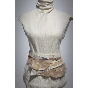 Belt Scarf Hand Felted, Wool and Silk, Wearable art by Jeanne Akita