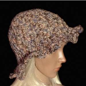 Women’s oversized brimmed cloche hat. by Sherri Gold