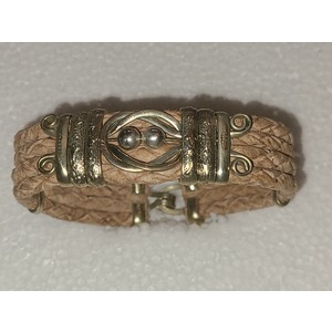 Multi-strand braided leather bracelet  by Sergio Barcena