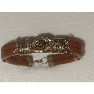 Leather bracelet with love knot by Sergio Barcena