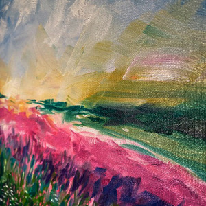 Lavender Field 14" x 11" by Robert Schemmel