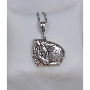 DEER FAWN Fine Art Handmade Sterling Silver Necklace, DEER Pendant by Natalia Chebotar