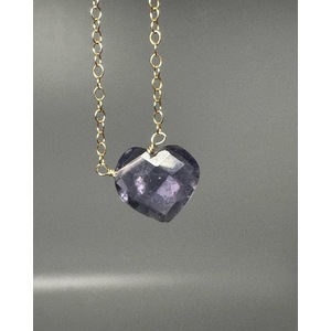 Iolite Heart Necklace  by Candace Marsella