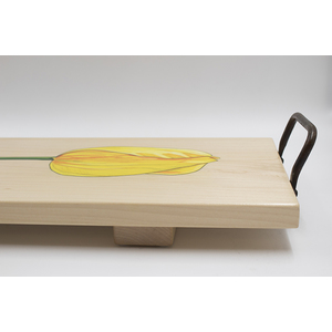 Yellow Tulip Serving Tray by Denna Arnold