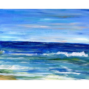 At the Beach.  16" x 20"  by Linda Sacketti