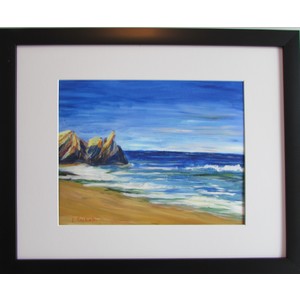 At the Beach.  11" x 14"  Limited Edition by Linda Sacketti