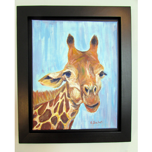 Portrait of a Giraffe.  11" x 14" by Linda Sacketti