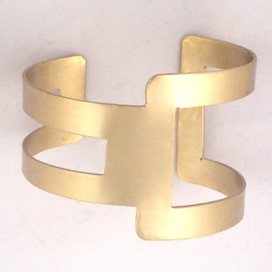 Brass Flip Cuff Bracelet by Lauren Mullaney
