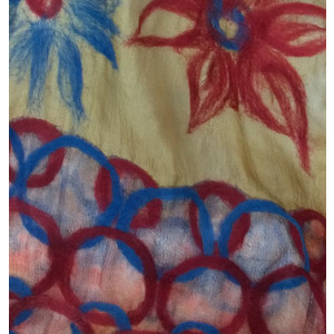 Hand-painted and felted silk scarf by Nadiya  Shulhan