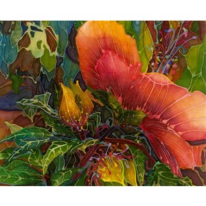 Red Hibiscus (24 x 28 Original Sold)See edition for print sizes by Anne Hanley