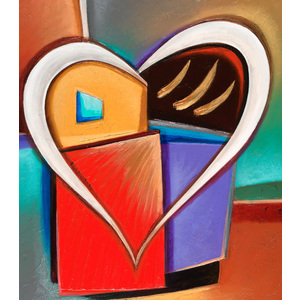 Symbol of Love II - Framed 22"x25" by Aaron Reed