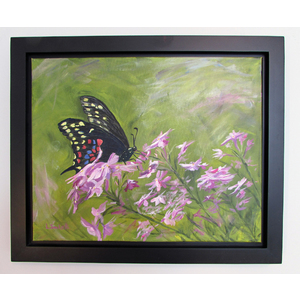 Butterfly in my back yard. 16" x 20" by Linda Sacketti