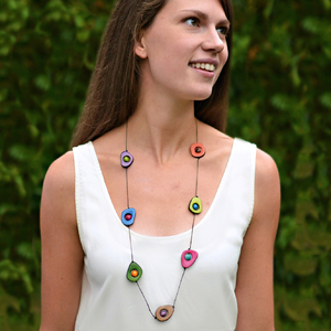 Viva Neutral Tone Tagua Necklace by Ande Axelrod
