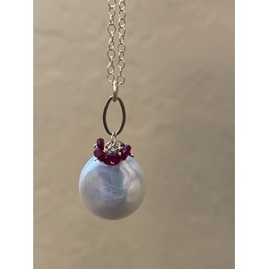 Pearl Ruby Necklace by Candace Marsella