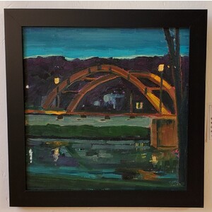 Night-Time Crossing  12x12 by Tom Smith