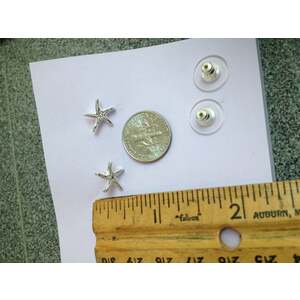 Starfish Fine Silver Tiny Post Stud Earrings by Jay Andrew Lensink