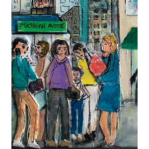 Shoppers on Michigan Avenue by Bob Leopold