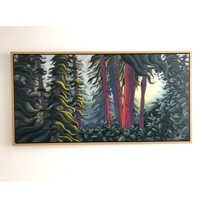 Within the Mighty Redwoods Original Oil by Grant Pecoff